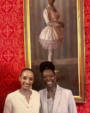 Floella Benjamin Instagram - It was lovely to welcome the beautiful and talented Adele Roberts to Parliament to thank her for the tribute she gave me for my @BAFTA Fellowship Award @AdeleRoberts