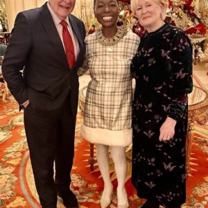 Floella Benjamin Instagram - Had the most exquisite, delicious Christmas Lunch at @theritzlondon with dear friends Pam & the visionary Colin Webb who believed in me and first published my book ‘Coming to England’ nearly 30yrs ago. Love them both @ColinThomasWebb ❤️