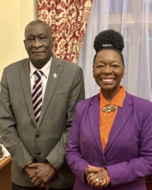 Floella Benjamin Instagram - I welcomed the Premier of #Montserrat, Easton Taylor-Farrell to the @UKHouseofLords today to discuss his country’s plans for the future. His people are so resilient, especially since the volcano erupted and I’m happy to support them.