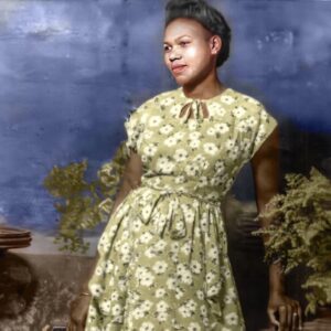 Floella Benjamin Instagram - Love this colourised version photo of my beloved mum which was taken in Trinidad 78 years ago when she was 18 ❤️