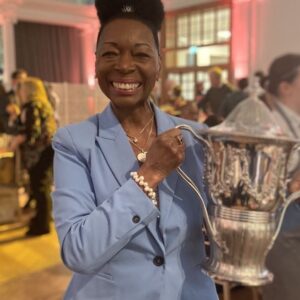 Floella Benjamin Instagram - Great to have won the Wigan Cup at the @The_RHS Awards today for the garden Darren Share and I created for the #RHSChelseaFlowerShow last year for @BirminghamCityCouncil for which we won a Gold Medal ❤️