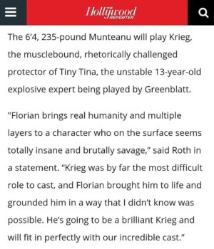 Florian Munteanu Instagram - Here we go. So hyped for this one. Fell in love with the role immediately once I had my eyes on it. Can't wait to bring Krieg🪓 to life.
LET'S ROOOOOOOOLL🔥🧨🧨🔥 
.
#anotherone #borderlands #krieg