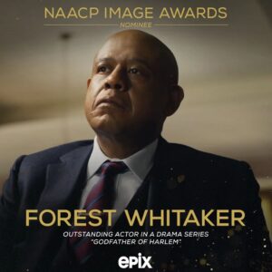Forest Whitaker Instagram - I’m honored that @naacpimageawards has recognized our work on #GodfatherofHarlem — thank you for these nominations, and for supporting our show!