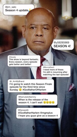 Forest Whitaker Instagram - See you soon! Season 4 of #GodfatherOfHarlem is coming to @mgmplus next year.