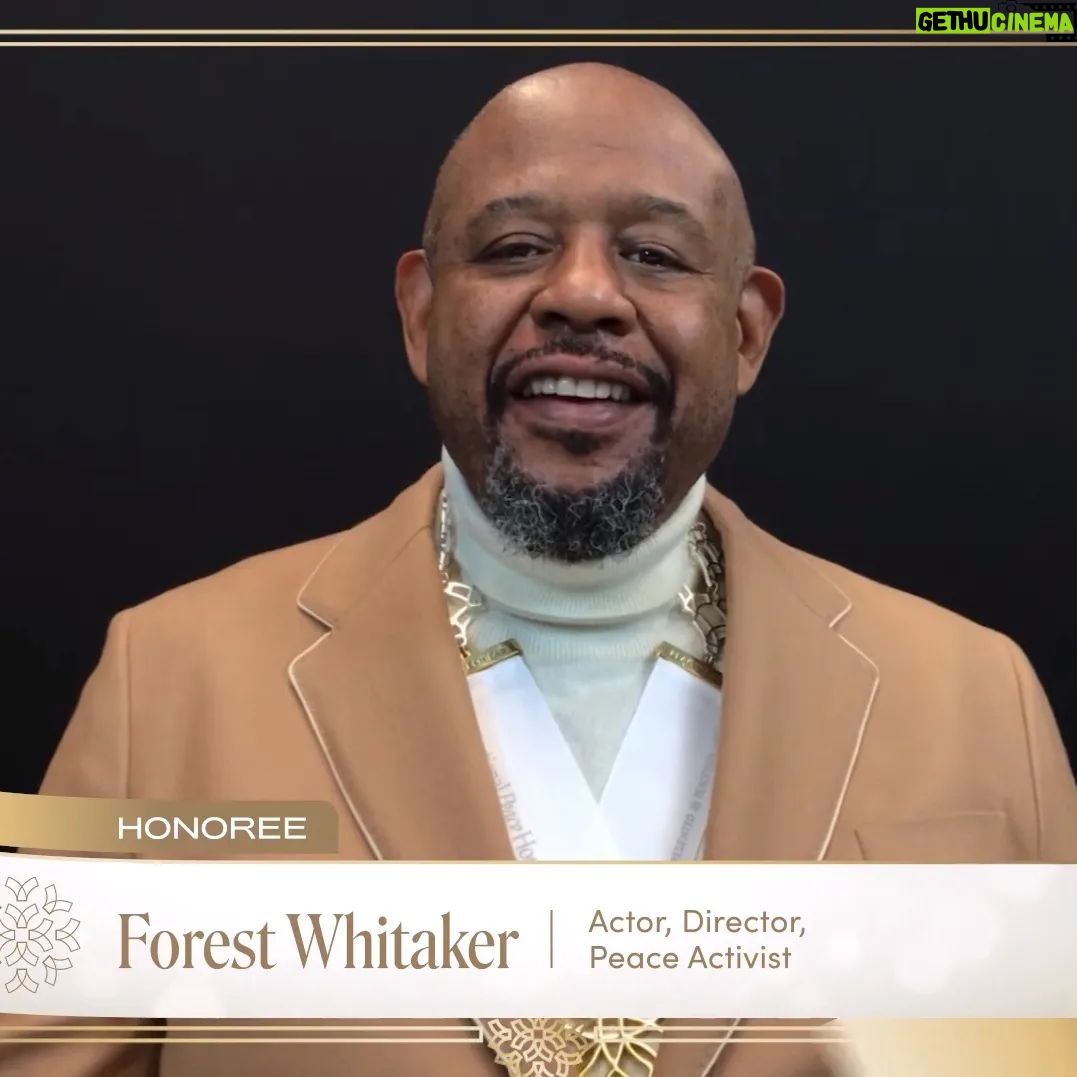 Forest Whitaker - 2.2K Likes - Thank you to @peacetechlab for presenting me with the International Peace Honors - it is an honor for me that I dedicate to all the women and men who never let adversity hamper their quest for peace,Ā notably today in Ukraine.