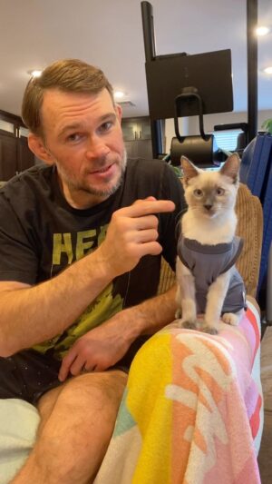 Forrest Griffin Instagram - Cat pajamas bitches. #recovery #spayed #cat #winter #kitten #straykitten #catsagram #cats #catstagram #kittens #kittenlove #kittenlovers #catlover #catlife #kittenlife #kittensofinstagram #catsofig #catsoninstagram #catsrule #catslove