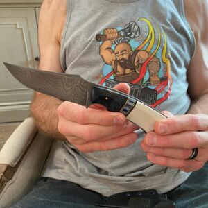 Forrest Griffin Instagram - Forged in the fires of Mordor, check out these awesome knives made by @chumneyknives @sugarcreekforge @jessemillermadeknives and @flyingsharkknives. Thanks guys for these amazing weapons, I mean knives. 🔪 #knife #knives #knivesofinstagram🔪 #knivesout #knivesofig #customknives #knivescommunity #knivesofinsta #knivestagram #knifemaking