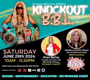 Franchon Crews Dezurn Instagram - UNDISPUTED CHAMP IS HERE! Mark your calendars for June 29, 2024 for the Knockout BBL Event! Everyone always ask “can I train with you?” Well here is your chance to join me as I host an amazing beauty, health & wellness event at newly open @ttyboxingandfitness . Not only will we get a workout in but I have Boss Ladies @iamsharibee founder of @lailasgift_nonprofit and @rubyatn CEO of @rnd.associates joining me. We will provide insight & resources in the field of mental health, self-care, entrepreneurship and more. #Beauty, #Health, #Wealth and #Wellness work together so I’ll have some amazing vendors there like @journeywithinwellnesscenter and @irosefilmsllc will be there to makes sure you capture it with our 360 Booth!  Music & Vibes by @larrywhaddup @thebr8eak, Food & Drinks provided as we network and become Boxing Boss Ladies… THIS B.B.L. Ain’t Killing Y’all it’s going to add value to your life!

Tickets Available Now $55 *LINK IN BIO* 
Eventbrite: Search “Knockout BBL”
Electronic payments: cash app $thehhdiva
www.theheavyhittingdiva.com

Date: Saturday June 29, 2024
Time: 10am - 12:30pm
Location: 4010 Volta Ave Brentwood, MD

Vendors & Sponsors interested in being a part of this event DM or email franchon@theheavyhittingdiva.com
