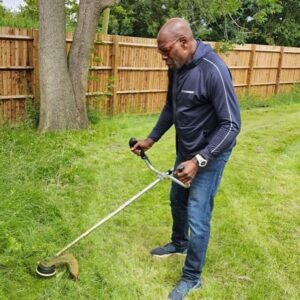 Frank Bruno Instagram - Afternoon its warm is time to spend time in the garden get some air in the lungs this pic before shoulder operation!! At the moment I can pick up some weeds! #garden #gardening #afternoon