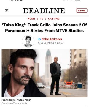 Frank Grillo Instagram - Stoked to be going head to head w the legend @officialslystallone on #TulsaKing Big fan of this show and the cast. @paramountplus
