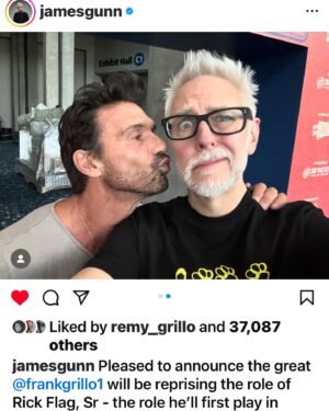 Frank Grillo Instagram - Pinch me. So excited to be joining this mad genius @jamesgunn and #PeterSafran at @dcofficial for season 2 of #PEACEMAKER. WHAT A GIFT INDEED !!! @johncena better start lifting weights.  oh wait ……. 😂
