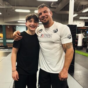 Frank Mir Instagram - When you make a workout partner from scratch 😂My youngest @roninmir09