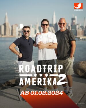 Frank Rosin Instagram - Sie tun es wieder! 🤩 @frank_rosin @alexanderkumptner und @ali_guengoermues starten ihren zweiten  #RoadtripAmerika. Ab 01.02.2024 gehts wieder los mit „Roadtrip Amerika - Drei Spitzenköche auf vier Rädern“ bei Kabel Eins oder vorab streamen bei Joyn PLUS . 📺😎
