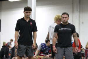 Frankie Edgar Instagram - UFC hall of Famer @frankieedgar not only took his career as far as he possibly could, he now focuses his time on developing the youth and making the people around him as strong as possible. Having him around definitely spices things up a bit ! 

2024 Bison Duals

@tyrantwrestling 

📸 @cutzconnect
