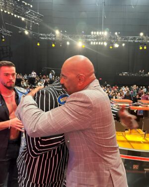 Franklin Lashley Instagram - Such a great weekend.  I had the opportunity to play the Family Feud and meet Steve Harvey. Since I was meeting Steve Harvey I had to up my suit game.😂. Steve approved and we had some good laughs.  Today was a great day.  Blessings 🙏🏾

#familyfeud#steveharvey#wwe
