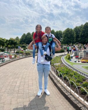 Franz Drameh Instagram - The greatest  Father’s Day present I could have ever received! To spend time with the clones. And what better place to do so than @legolandwindsor happy Father’s Day everyone!! Ps look at little man’s face on the ride 🤣🤣🤣