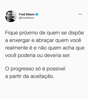 Fred Elboni Instagram - O progresso só acontece a partir da aceitação 🧘‍♂️