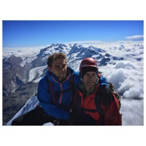 Freddie Thorp Instagram - On the summit of the Matterhorn. What a crazy and wonderful experience! Thanks to @dannyuhlmann and @johnmccuneclimber for making it possible xx