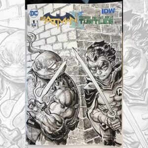 Freddie Williams II Instagram - Raphael /Robin ink wash blank commission - The brooding buddies team up!