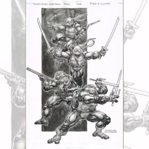 Freddie Williams II Instagram - Teenage Mutant Ninja Turtle homage cover after Eastman/Laird (2021)