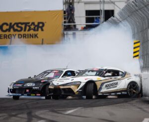 Fredric Aasbø Instagram - Photo dump from Long Beach: A fun first round of the year. The rain made the track ultra slippery and we basically ran two gears lower than usual… Top 8 finish, car ran great and high spirits within the team! #ToyotaPartner @rockstarenergy @toyotaracing @nittotire @eneosusa @rsrusa @ompracing @larry_chen_foto @topnotch_jz