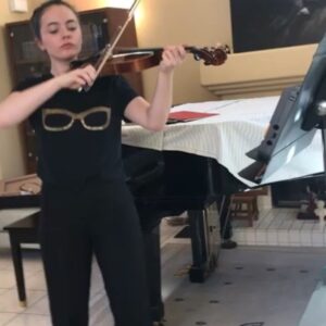 Freya Tingley Instagram - (Scuse the sound lol) I had the most amazing violin teachers Yuki and Min teaching me violin two months prior to shooting @thesonatamovie 🎻🎶👻