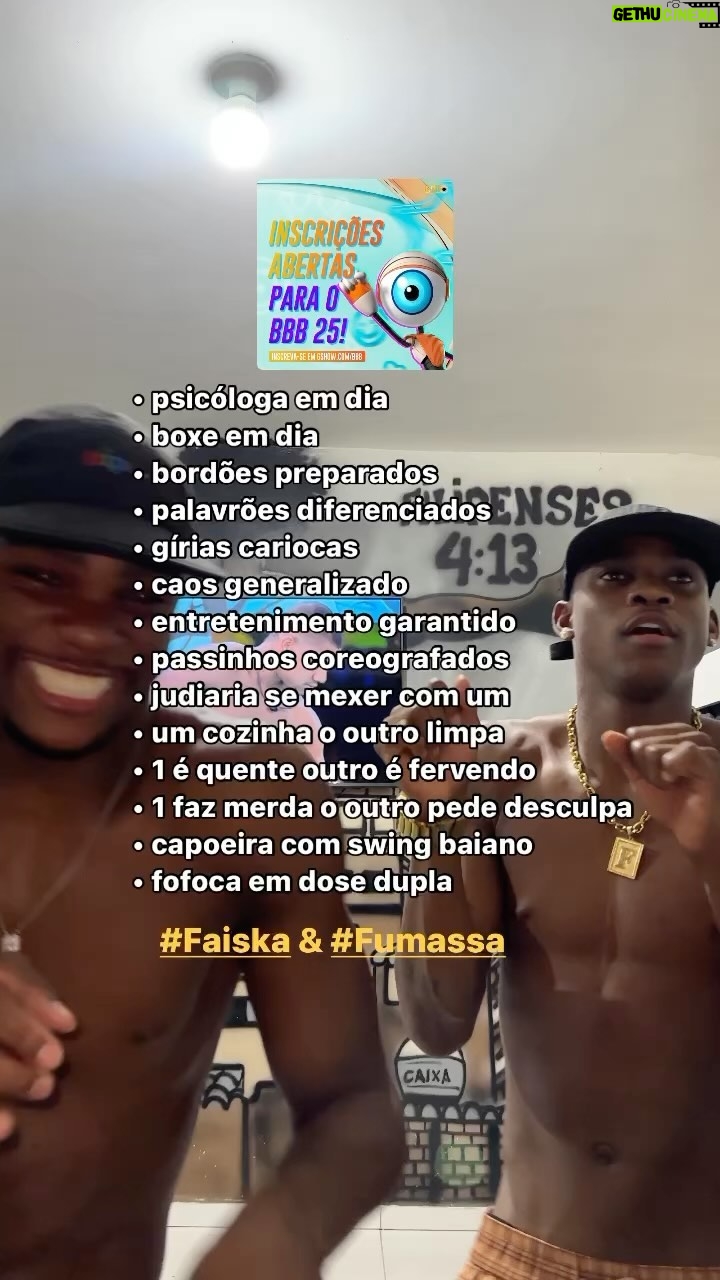 Fumassa Alves - 4.1K Likes - Iae @jbboninho será que com Faiska e Fumassa esse BBB pega fogo? 😂🤣😂 #bbb24