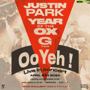 G2 Instagram - LOS ANGELES!! 04/06!! ME @justinparkofficial & the @officialyox WILL BE PERFORMING AT THE @madgallery.la for the 🫵🏼 UPCOMING OOYEH 🫡 ALBUM WIT THE BOYZZ!! GO TO THE #LINKINBIO & USE THE PROMO CODE “GTWO” TO GET $10 OFF UR TIX 😎
OH YEAH THE AFTER PARTY IS BOUTA GO OFF TOO BROUGHT TO U BY @zomanno @elay___p @frontside 
📈📈📈📈
CANT WAIT TO BE BACK AND SEE EVERYONE!!! 🤟🏼🥳