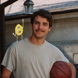 Gabriel Gundacker Instagram - here with a lemon and a basketball to announce new song ‘Youngest Child’ w/ @bambinahahaha out this Tuesday