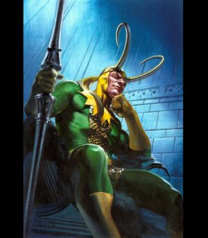 Gabriele Dell'Otto Instagram - What If...? Dark: Loki #1 variant cover acrylics @liquitexofficial on heavy board @marvel @officialloki #art #comics #comicart #whatif @yokaidavid @carmisterpixel