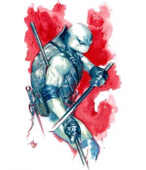 Gabriele Dell'Otto Instagram - “Last Ronin II variant #1” for @bulletproofcomics  acrylics @liquitexofficial on comic board #lastronin #comics #art #tmnt @yokaidavid @carmisterpixel