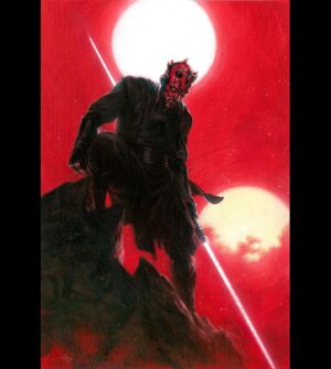 Gabriele Dell'Otto Instagram - “Darth Maul, BWR variant cover #2” acrylics @liquitexofficial on heavy board @marvel @starwars #darthmaul #comics #comicart #art @yokaidavid @carmisterpixel