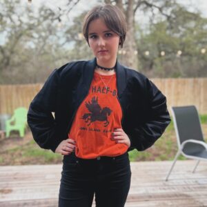 Gabriella Graves Instagram - With the announcement of season two of @percyseries, today’s OOTD had to be of a character i dream to someday play, Daughter of Zeus, Thalia Grace. 
.
.
.
#dreambig #dam #thaliagrace #pjo #worthashot #rickriordan