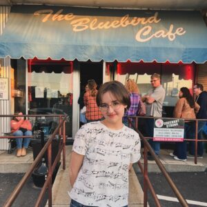 Gabriella Graves Instagram - Got to visit the iconic Bluebird Cafe in Nashville last weekend! I dream of someday playing at this amazing venue 🐦🎶
.
The third slide is a dare I was given by the security guard to wear the musical cone hat 🤪