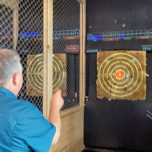 Gabriella Graves Instagram - Had such a fun time going ace throwing yesterday with my grandpa Hoot!! Our nicknames were Rel-AXE (me) and AXE-ciddent (hoot!) So thankful for this sweet time with this crazy awesome guy. We laughed, we trash talked, and in the end, he won a well earned game! Love ya Hoot!