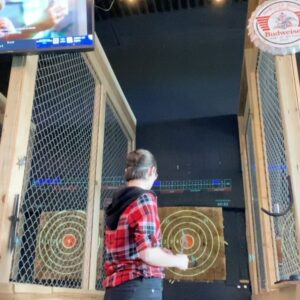 Gabriella Graves Instagram - Had such a fun time going ace throwing yesterday with my grandpa Hoot!! Our nicknames were Rel-AXE (me) and AXE-ciddent (hoot!) So thankful for this sweet time with this crazy awesome guy. We laughed, we trash talked, and in the end, he won a well earned game! Love ya Hoot!