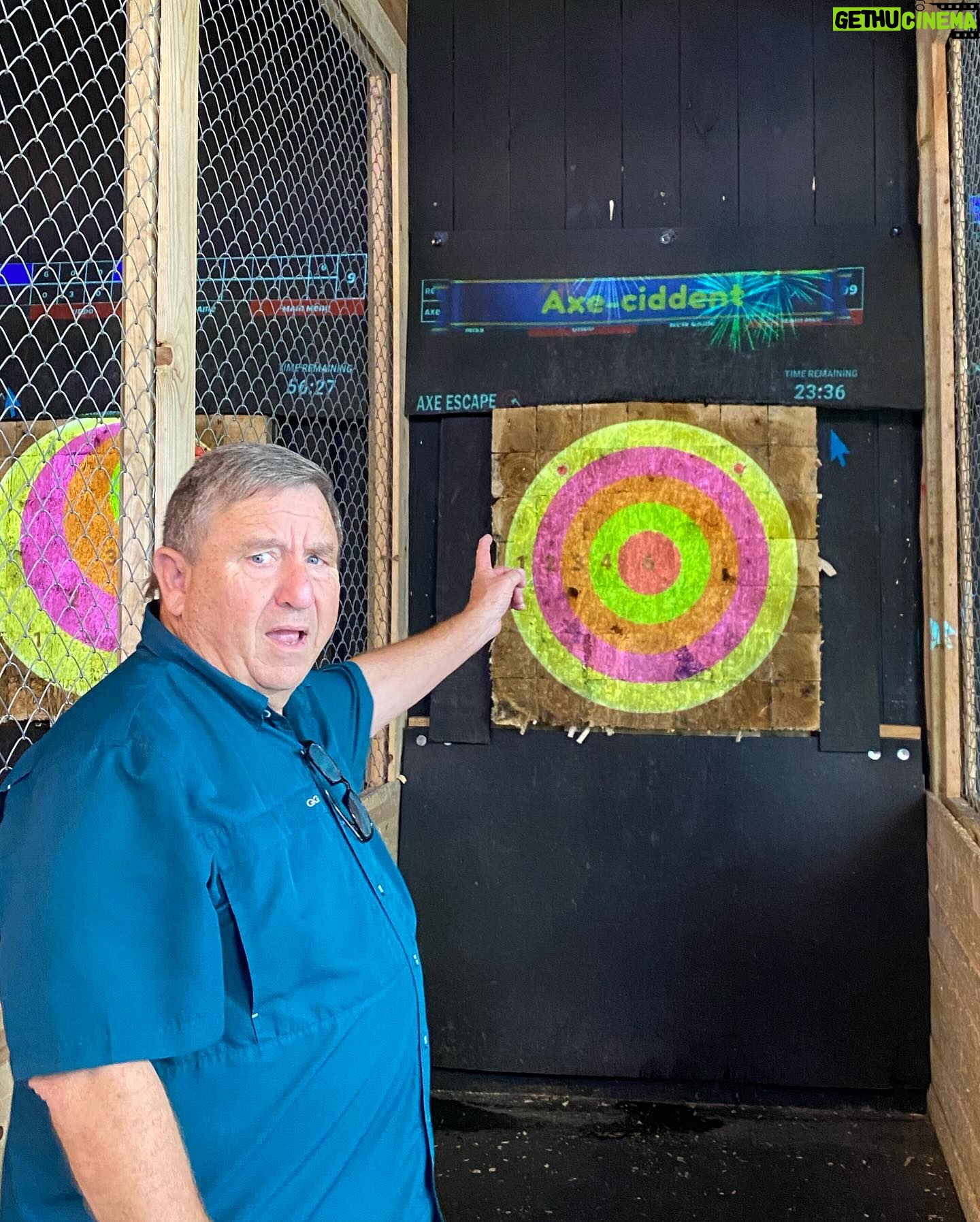 Gabriella Graves - 320 Likes - Had such a fun time going ace throwing yesterday with my grandpa Hoot!! Our nicknames were Rel-AXE (me) and AXE-ciddent (hoot!) So thankful for this sweet time with this crazy awesome guy. We laughed, we trash talked, and in the end, he won a well earned game! Love ya Hoot!