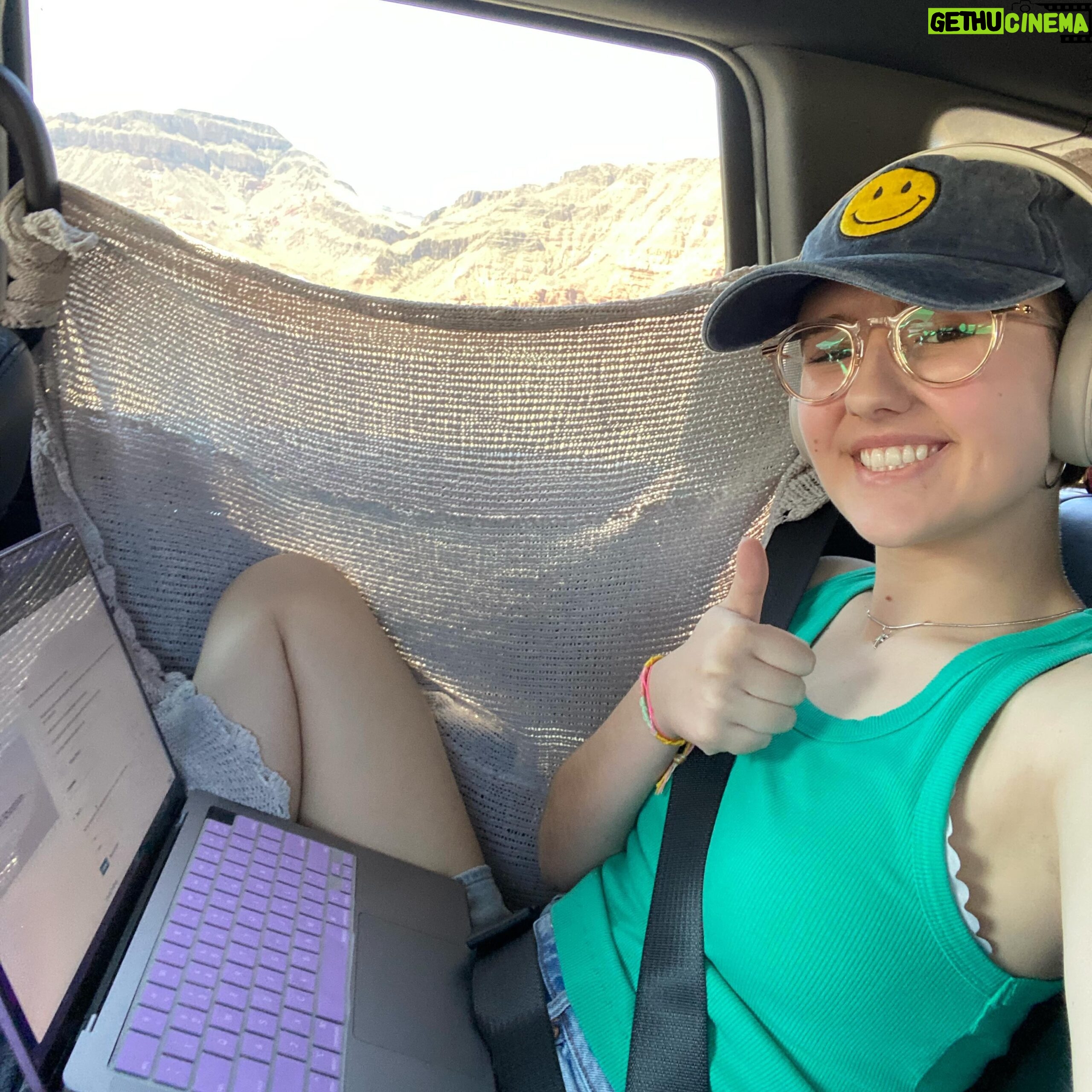 Gabriella Graves - 302 Likes - Travel Tuesday! When you have a summer class, but are traveling all over, you do school work in the car!! 🚗📖
