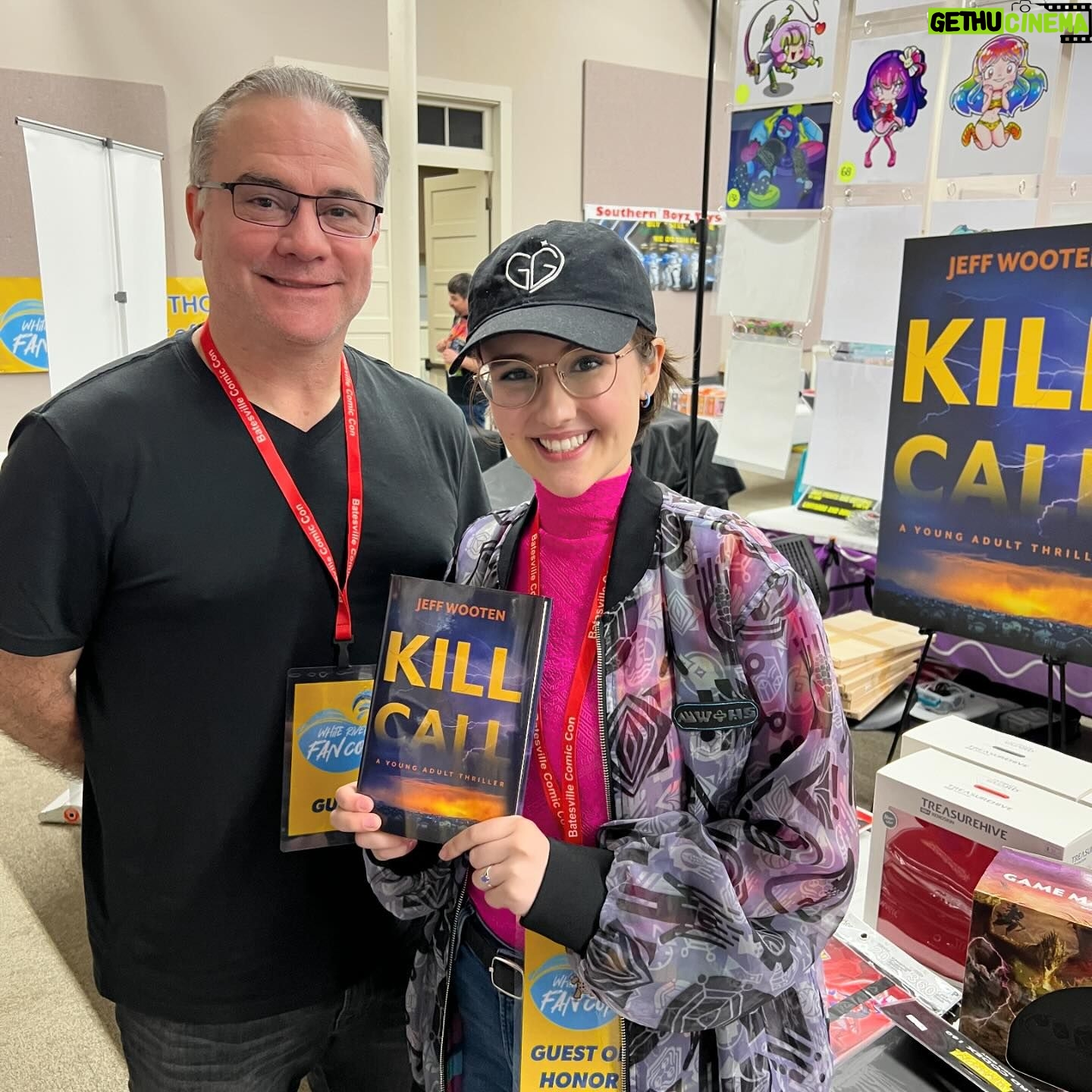 Gabriella Graves - 311 Likes - I had such a great time at the first ever @white_river_fan_con this past weekend as the Rising Star Guest of Honor!! Thanks to everyone who stopped by my booth 🩷 I loved getting to meet fans, speak on a few panels, and learn from and get to know some incredible people such as @coryjphillips7 with @take1improv, @brotherjohn1701, @thegingerohsnap, @jeff_wooten03 and more! Hope to do this again with y’all soon!