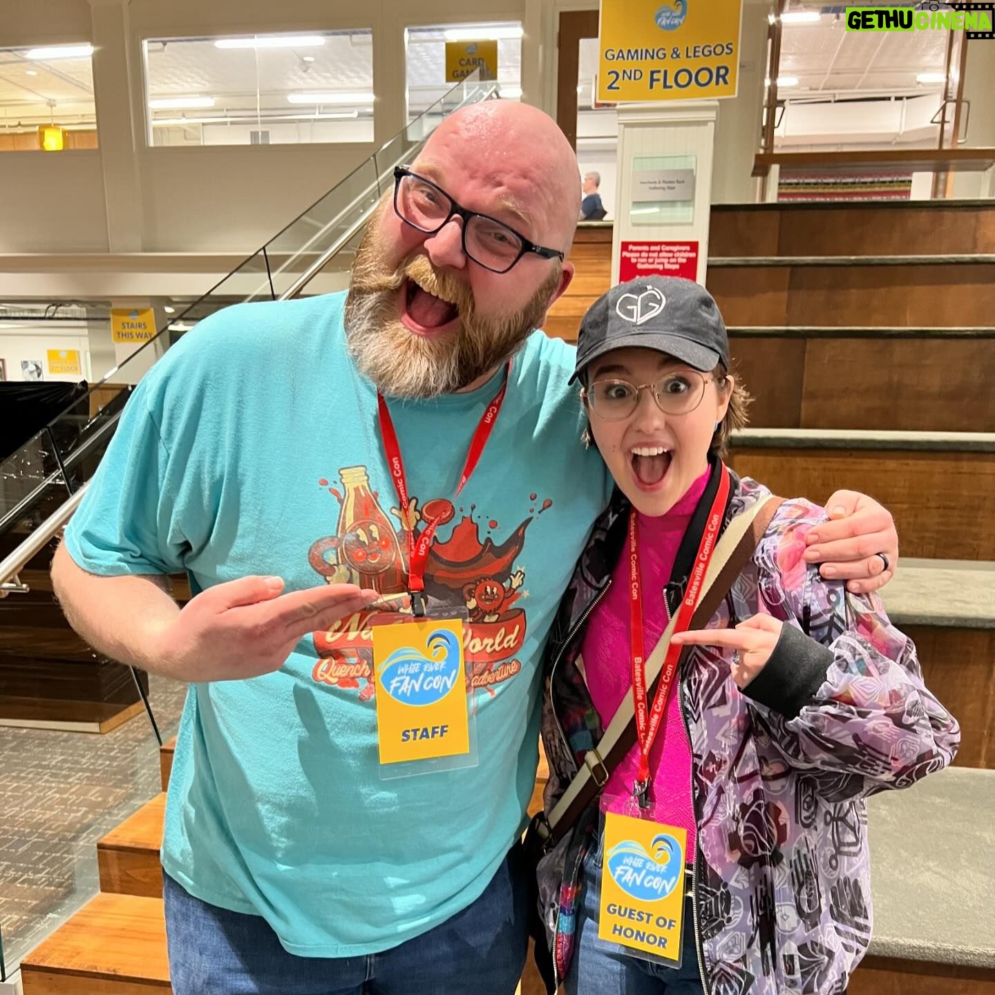 Gabriella Graves - 311 Likes - I had such a great time at the first ever @white_river_fan_con this past weekend as the Rising Star Guest of Honor!! Thanks to everyone who stopped by my booth 🩷 I loved getting to meet fans, speak on a few panels, and learn from and get to know some incredible people such as @coryjphillips7 with @take1improv, @brotherjohn1701, @thegingerohsnap, @jeff_wooten03 and more! Hope to do this again with y’all soon!