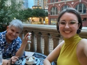 Gabriella Graves Instagram - So thankful to have these two beautiful women in my life. I love getting to spend time with, learn from and adventure with my mom and my gigi.  I was honored to spend some time with Gigi downtown last weekend 🩷 Love you both tons!