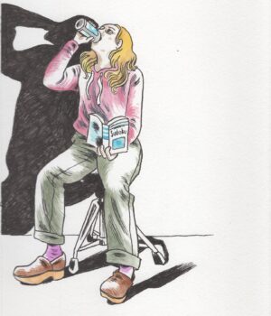 Gabrielle Bell Instagram - This is from a @drawmedrawu session at the @franciskiteclub from several months ago. The theme was “loneliness,” a subject near and dear to my heart. We’re apparently in a loneliness epidemic. Thanks a lot, social media! 

If anyone can help me to identify the models in the Third, fourth and ninth frames, I’d appreciate it(3 & 4 is the same person).

(3& 4 is found and tagged, still looking for the two people in 9)

Also wanted to add how these models at DMDU always bring such drama and dynamism to the poses, likely because they are also narrative artists, that the drawings practically draw themselves.