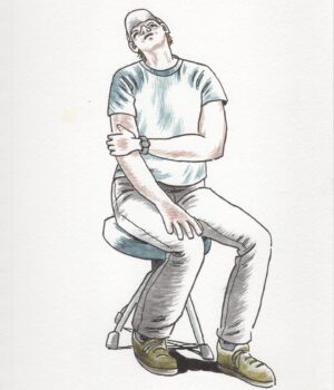 Gabrielle Bell Instagram - This is from a @drawmedrawu session at the @franciskiteclub from several months ago. The theme was “loneliness,” a subject near and dear to my heart. We’re apparently in a loneliness epidemic. Thanks a lot, social media! 

If anyone can help me to identify the models in the Third, fourth and ninth frames, I’d appreciate it(3 & 4 is the same person).

(3& 4 is found and tagged, still looking for the two people in 9)

Also wanted to add how these models at DMDU always bring such drama and dynamism to the poses, likely because they are also narrative artists, that the drawings practically draw themselves.
