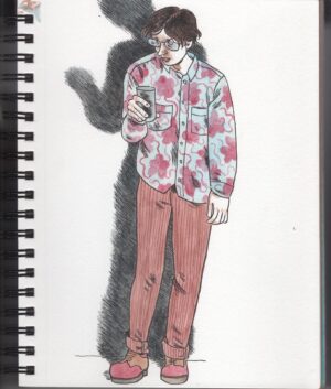 Gabrielle Bell Instagram - This is from a @drawmedrawu session at the @franciskiteclub from several months ago. The theme was “loneliness,” a subject near and dear to my heart. We’re apparently in a loneliness epidemic. Thanks a lot, social media! 

If anyone can help me to identify the models in the Third, fourth and ninth frames, I’d appreciate it(3 & 4 is the same person).

(3& 4 is found and tagged, still looking for the two people in 9)

Also wanted to add how these models at DMDU always bring such drama and dynamism to the poses, likely because they are also narrative artists, that the drawings practically draw themselves.