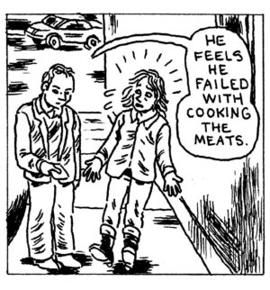 Gabrielle Bell Instagram - More meat-based comics.