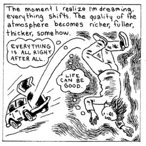 Gabrielle Bell Instagram - On my patreon, I’m doing a series of comics based on lucid dreams, if you’re into that sort of thing. Link in bio, or 
https://www.patreon.com/GabrielleBell 
#luciddreams #luciddreaming #dreamyoga #shadowwork
