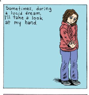 Gabrielle Bell Instagram - I’m still drawing comics about lucid dreams on my patreon. I’d post more here but they tend to be longer than the ten panel grid. Link in bio or 
https://www.patreon.com/GabrielleBell
#luciddreaming
#luciddreams