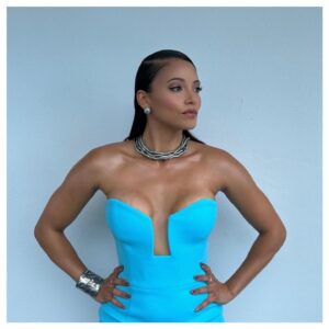 Gabrielle Walsh Instagram - Love in Miami 💙

Styled by: @estyl0 
Makeup & 📷: @juanantoniomakeup 
Hair: @zarahair1 

Red carpet look representing FOUND @americanblackfilmfestival for the premiere of “The Perfect Find” 
Starring @gabunion & @keithpowers. It was sexy and hilarious. ✨

SHOUT OUT to the amazing team who put this look together! 💕🌴

#ABFF #ThePerfectFind #redcarpet #NBCFound #miamibeach
