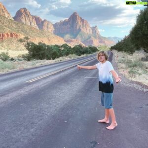 Galen Gering Instagram - If you haven’t already been I highly recommend this place for awe inspiring beauty, ease and epic adventures. Riding the ebikes in the park and seemingly having the road to ourselves was a highlight. #Zion national park people!