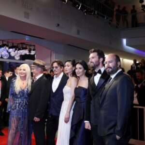 Gana Bayarsaikhan Instagram - This day last year at Venice Film Festival ✨💖 
The Premier of Waiting For The Barbarians 🎥🎞

#waitingforthebarbarians #michealfitzgeraldproducer #ciroguerra #markrylance #johnnydepp #robertpattinson  @olguitasegura @ladymonikabacardi @andreaiervolinoproducer 

My lovely team 💙💙
@adri_tsigy 💗✨
@sheridanwardhair 🦄
@hollyelgeti 💃🏻✨
@jcmua 💖